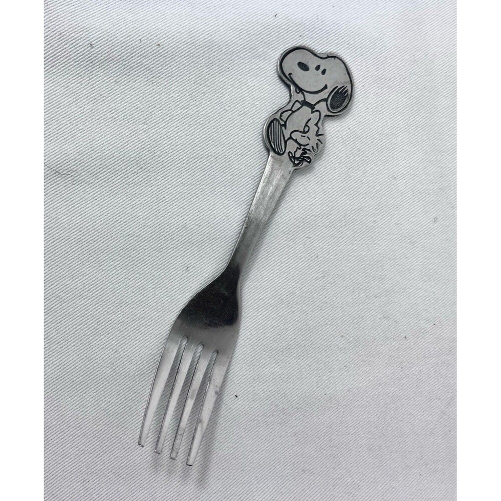 Vtg Snoopy Youth Fork Stainless Steel Peanuts Silverware 1965